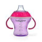 BabyOno itatópohár - csöpögésmentes puha csőrrel 3hó 180ml pink 1456/02