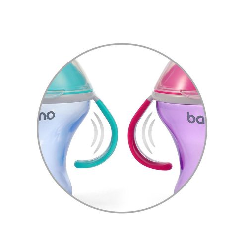 BabyOno itatópohár - csöpögésmentes puha csőrrel 3hó 180ml pink 1456/02