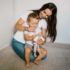 BabyOno szundikendő - Willy kutyus cumitartóval plüss 1523