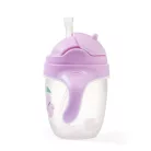 BabyOno itatópohár szívószállal füllel 240ml lila 1464/05