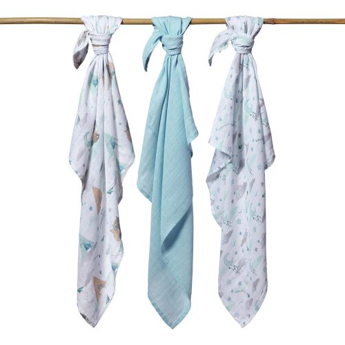 BabyOno textilpelenka színes 3db bambusz világoskék 397/12