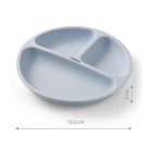 BabyOno tányér szilikon tapadó aljú háromrekeszes kék 1482/01