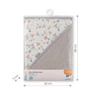 BabyOno fürdőlepedő kapucnis 100x100cm szürke 1552/03