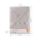 BabyOno fürdőlepedő kapucnis bambusz 100x100cm egérfülekkel szürke 1553/03