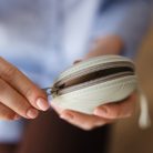 BabyOno cumitartó tok 2 cuminak szilikon cipzárral kék 1569/01