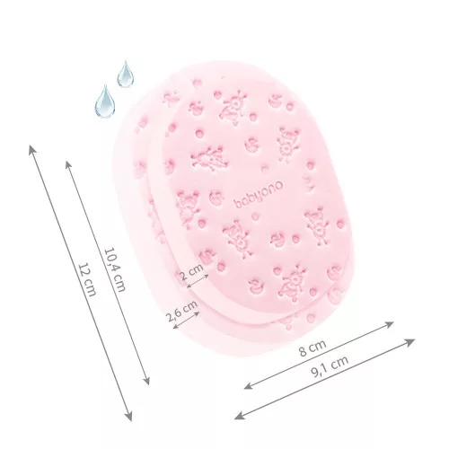 BabyOno babafürdető szivacs puha rózsaszín 1640/01