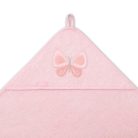 BabyOno fürdőlepedő kapucnis bambusz 100x100cm rózsaszín lepke 346/04