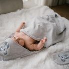 BabyOno fürdőlepedő kapucnis bambusz 100x100cm szürke koala 346/06