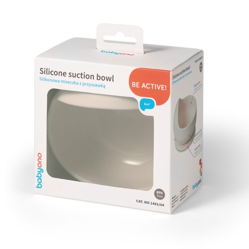 BabyOno tálka szilikon tapadó aljú bézs 1481/04