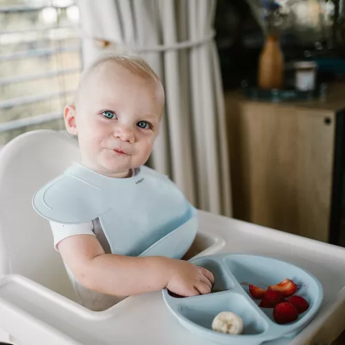 BabyOno előke szilikon állítható kék 1639/01