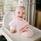 BabyOno előke szilikon ultravékony állítható rózsaszín 1639/02