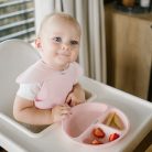 BabyOno előke szilikon ultravékony állítható rózsaszín 1639/02