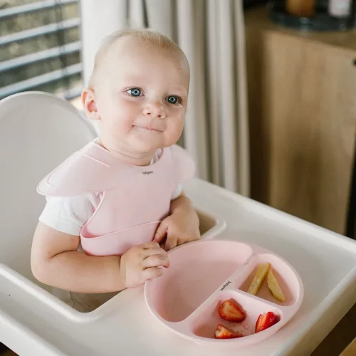 BabyOno előke szilikon állítható rózsaszín 1639/02