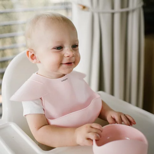 BabyOno előke szilikon állítható rózsaszín 1639/02