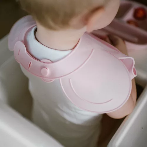 BabyOno előke szilikon állítható rózsaszín 1639/02