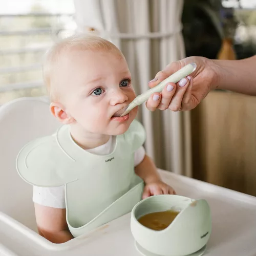 BabyOno előke szilikon állítható menta 1639/03