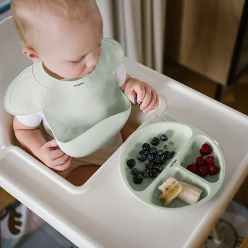 BabyOno előke szilikon állítható menta 1639/03