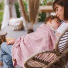 BabyOno babatakaró organikus pamut kötött 75x100cm rózsaszín 1647/01