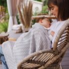 BabyOno babatakaró organikus pamut kötött 75x100cm szürke 1647/02