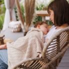 BabyOno babatakaró organikus pamut kötött 75x100cm bézs 1647/03