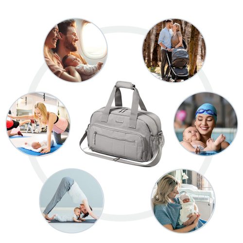 BabyOno pelenkázótáska kézipoggyász méretben 40x20x25 cm szürke 1650/02