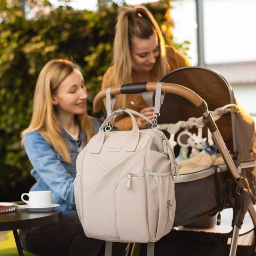 BabyOno pelenkázó táska MODERN STYLE hátizsák 27x40x19cm bézs 1649/02