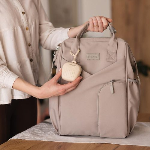 BabyOno cumitartó tok 2cuminak szilikon bézs 1656/03