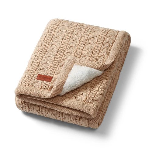 BabyOno babatakaró pamut/sherpa kötött 75x100cm bézs 1657