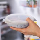 BabyOno babatányér - tapadó aljú, fedeles, 3 rekeszes kék 1661/01