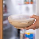 BabyOno babatányér - tapadó aljú, fedeles, 3 rekeszes bézs 1661/03