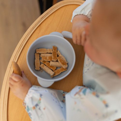 BabyOno babatányér - tapadó aljú, fedeles, mély kék 1662/01