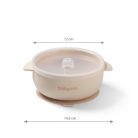 BabyOno babatányér - tapadó aljú, fedeles, mély bézs 1662/03