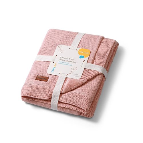 BabyOno babatakaró pamut/plüss kötött 75x100cm rózsaszín 1671/01