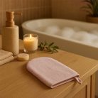 BabyOno fürdetőkesztyű - bambusz púderrózsaszín 347/10