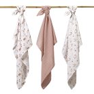 BabyOno textilpelenka színes 3db bambusz barna 397/15