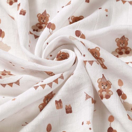 BabyOno textilpelenka színes 3db bambusz barna 397/15