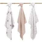 BabyOno textilpelenka színes 3db bézs macimintás 348/14