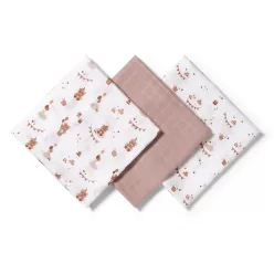   BabyOno textilpelenka színes 3db világosbarna lufis macimintás 348/18