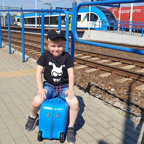 Mancs őrjárat bőrönd kék