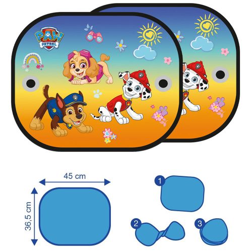 Mancs őrjárat árnyékoló 2db 44x36cm sárga