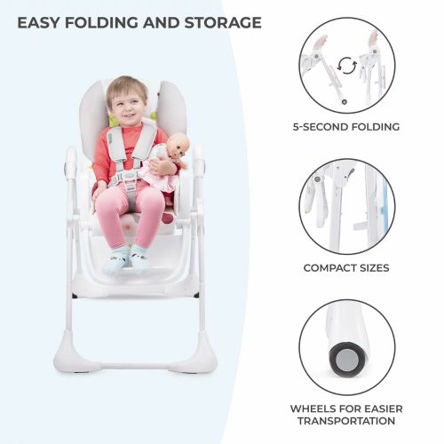 Kinderkraft etetőszék Yummy pink