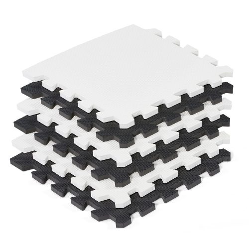 Kinderkraft szivacspuzzle szőnyeg Luno 30db fekete-fehér