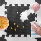 Kinderkraft szivacspuzzle szőnyeg Luno 30db fekete-fehér