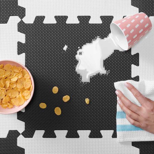 Kinderkraft szivacspuzzle szőnyeg Luno 30db fekete-fehér