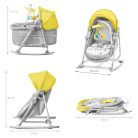 Kinderkraft 5in1 bölcső-babaágy-hinta-pihenőszék-szék - Unimo Up sárga