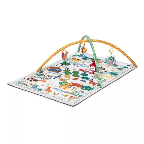 Kinderkraft játszószőnyeg  - Little Gardener játékhíddal sátorral