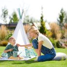 Kinderkraft játszószőnyeg  - Little Gardener játékhíddal sátorral