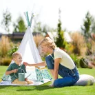 Kinderkraft játszószőnyeg  - Little Gardener játékhíddal sátorral