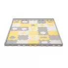 Kinderkraft szivacspuzzle szőnyeg - Luno Shape 30db sárga-szürke