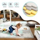 Kinderkraft szivacspuzzle szőnyeg - Luno Shape 30db sárga-szürke